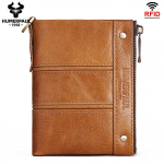HUMERPAUL ehtsast nahast kahepoolne rahakott meestele &Otilde;huke RFID-d blokeeriv krediitkaardihoidja Mandaadikott T&otilde;mblukuga M&uuml;ndikott Meeste Rahakott pruun