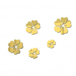 Eemaldatavad peegelseinakleebised &Scaron;ikk &otilde;mblusteta &otilde;rn elegantne lilleline kuldne