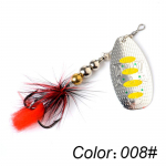 FTK Willow Spinner Lant 19g 13g 8g Vask Suurus 3#-5# Treble Hookiga 2#-1/0# Lant 75mm-001 roheline