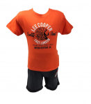 Ensemble &eacute;t&eacute;- enfant- T-Shirt + Short 100% Coton Gar&ccedil;on 4 ans oranž