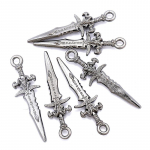 10 tk Vintage Dagger Charm ripatsid Naiste meeste ehted K&otilde;rvar&otilde;ngaste valmistamine isetegemine h&otilde;be