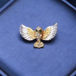 Blucome kullav&auml;rvi kotkas pross emailiga sulamist korsa aksessuaarid naistele loomaarsti kingitused &uuml;likond krae kampsun klambrid ehted kuld