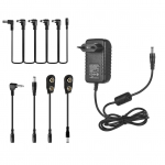 Caline CP-07A kitarriefektide toiteadapter DC 9V 1A 5-suunalise &uuml;mberp&ouml;&ouml;ratud Daisy kettkaabliga EU Plug