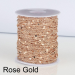 Litrid metallist 2M litrid kett vaskkaabel kaelakee komponendid k&auml;sit&ouml;&ouml; isetegemine leiud ehete valmistamine Rose Gold