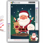 5D Teemantmaal J&otilde;ulupuu J&otilde;uluvana Lumememm DIY Teemanttikand Strass Kodu Kaunistus Full Round 20X30CM