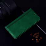 Business nahast klapitav rahakoti&uuml;mbris Apple iPhone XS Max X XR 6 8 7 Plus 13 12 11 Pro Huawei Honor Xiaomi Redmi Poco Samsung Galaxy raamatukaante &uuml;mbriste jaoks Samsung A31 roheline