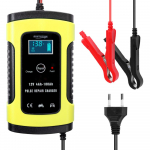 12V6A t&auml;isautomaatne autoaku laadimisseade intelligentsed toitelaadijad impulsside parandamine EU Plug kollane