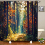 Kaasaegne 3D-printimine metsa du&scaron;ikardin Roheline taimepuu maastikuga vannikardin konksudega vannitoa veekindla maastiku jaoks 180x200cm