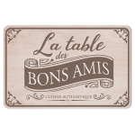 Les Tr&eacute;sors De Lily [A1905] &ndash; Taldrik  La table des Bons Amis  taupe - 43x28 ​​​​cm hall