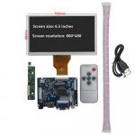6,5-tolline 800*480 AT065TN14 LCD-ekraan koos draiveri juhtpaneeliga VGA HDMI-&uuml;hilduv Raspberry Pi Banana Pi jaoks Display+Drive Board must