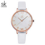 Shengke naiste k&auml;ekellad Mood Elegantne Disain Kleit Nahast Rihm &Uuml;li&otilde;huke Kvartsist randmekell Montre Femme Reloj Mujer