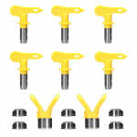 &Otilde;huta v&auml;rvipihustite komplekt P&ouml;&ouml;ratav pihustusmasina otsikud &Otilde;huvaba v&auml;rvipihusti d&uuml;&uuml;sikomplekt Airless kollane