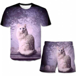 Beebipoiste r&otilde;ivad Kassiloomad 3D T-s&auml;rkide komplekt Suvine laste vabaajar&otilde;ivaste Multifilmikomplektid poistele T&uuml;drukutele 1-14 a Laste &uuml;likond 100