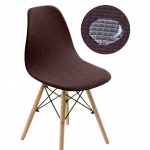 Veekindel Shell tooli kate Elastne k&ouml;&ouml;gitooli katted S&ouml;&ouml;gituba Jacquard Tooli Istmekatted Bankett Pulmad Kaunista 1 tk 1-PCS tume kohvi v&auml;rv