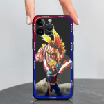 My Hero Academia All &middot;Might Case telefonile Iphone 11 Xr 12 Mini 13 Pro Xs X Se 14 Pro Max 8 Plus 7 6s Black Pehme kaanega Coque Funda iPhone 14 Pro Max