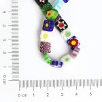 48/63 tk Tuhande lillega lamedad ruudukujulised klaashelmed ehete valmistamine k&auml;ev&otilde;ru kaelakee tarvikud 6x6mm 63pcs