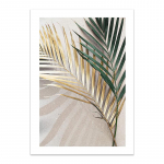 Palmilehed Taimede Kunst L&otilde;uendimaal Aloe Botaanilised plakatid ja v&auml;ljatr&uuml;kid Modulaarsed seinapildid elutoa kodu kaunistamiseks 21x30cm No Frame