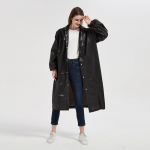 1 tk Kvaliteetne EVA Unisex vihmamantel, paksendatud veekindel vihmamantel Naiste meeste must telklaagri veekindel vihmariiete &uuml;likond One Size must