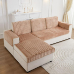 &Uuml;hev&auml;rviline libisemiskindel diivani kate Paks pehme pl&uuml;&uuml;s diivanipadja r&auml;tik elutoa m&ouml;&ouml;bli jaoks Decor Slipcovers diivanikatted 70x180cm 1pc beež