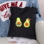 Avokaado mustriga l&otilde;uendikott Ostekott Harajuku suure mahutavusega naiste kotid Klassikaline vana &otilde;lakott k&auml;ekott 24*26cm