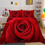 3D moodne voodipesukomplekt lillemustriline tekikate ja padjap&uuml;&uuml;r, 2 v&otilde;i 3 t&uuml;kki taimset tr&uuml;kkimist, pestav ja mugav voodipesu UK Single 135x200cm