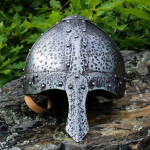 Norman Nasal Helmet Mask Patina kaunistatud keskaegne kiiver
