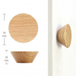 Vastupidav ja praktiline &uuml;marpuidust t&otilde;mmits sahtlite ja kappide jaoks 2 tk