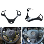 S&uuml;sinikkiust auto rooliratta dekoratiivne raam trimmikatte katte kleebise riba BMW 3-seeria E90 E91 E92 E93 jaoks black