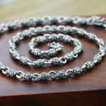 Uus j&otilde;ukas hirv kuue silbi mantra kaelakee meestele retro mood t&uuml;nnikujuliste helmeste &otilde;mblemine vana stiil vana budistlik zen 55cm