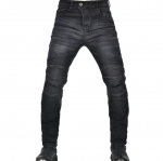 VOLERO+VOLERO+Mootorrattateksad Meeste+Retromootorratta vaba aja elastsed k&otilde;rge v&ouml;&ouml;kohaga Slim Fit rattap&uuml;ksid 4XL must