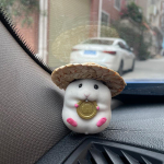 Car decoration hamster car accessories new console cute doll car interior pendant car decoration cool car 4 white