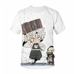 T-s&auml;rk Mehed Naiste Anime 3D Prinditud T&auml;navar&otilde;ivad Demon Slayer Kimetsu No Yaiba Harajuku Mood Ts&auml;rk Unisex Tees&auml;rk Topid Riietus 5XL