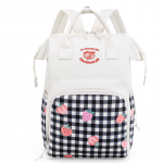 Maasikaprintimisega moekott multifunktsionaalne multifunktsionaalne seljakott, suure mahutavusega beebiesemete hoiukott sinine