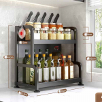 Paksendatud k&ouml;&ouml;gi hoiustamisriiul maitseaineriiul nuga tugi Lauaplaat Multifunktsionaalne hoiuruum