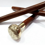 Lillek&auml;epidemega jalutuskepp messingist pulgak&auml;epide, puidust vintage disaineri antiikne viktoriaanlikus stiilis kokkupandav puidust jalutuskepp