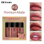 Fit Colors pelmeen ilma kastmistopsita 4 huulel&auml;ige liblikas komplekt udu vedel huuleglasuur A