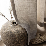 Linane kardin Kerge l&auml;bipaistmatu Jaapani tugevalt hingav marli kardin W150*H270cm kohv