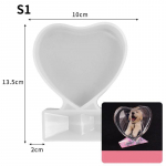 Love Heart Square fotoehted vormi valmistamine silikoonvormi raam Epoksiidvorm meisterdamiseks k&auml;sit&ouml;&ouml;vaigust dekoratiivse k&auml;sit&ouml;&ouml; jaoks S1