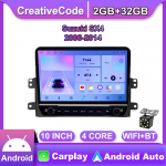 Android-autoraadio Suzuki SX4 2006-2014 jaoks koos nupunupuga 10-tolline multimeediumipleier, navigeerimisseade, GPS Carplay 2+32 GB