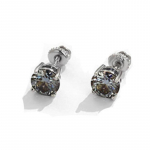 Mitmes v&auml;rvitoonis neljaharulised moissanite k&otilde;rvar&otilde;ngad 30 senti 50 senti 1 karaadine 2 karaadine h&otilde;be meestele ja naistele Valikulised lihtsad k&otilde;rvar&otilde;ngad 5MM