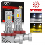 2 tk valge/kollase v&auml;lklamp kahev&auml;rviline H11 H8 H9 LED udutule pirnid H16(JP) 9006 HB4 9005 HB3 LED CSP auto DRL s&otilde;idutuli automaatne p&auml;evas&otilde;idutuli H11 H8 H9