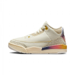J. Balvin x Air Jordan 3 Retro PS Medell&iacute;n Sunset Laste tossud Kreemjas Mitmev&auml;rviline FN0346-901 29.5