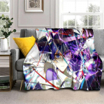 M&auml;ng Genshin Impact Gamer Cartoon tekk, pehme tekk koju Magamistoa voodi Diivan Pikniku reisikontori kattetekk lastele 130x150cm