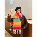 Korea versioon uuest Rainbow triibulisest palliga sallist nais&uuml;li&otilde;pilastele. Mitmek&uuml;lgne k&otilde;rgekvaliteediline soe sall scarf