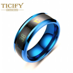 Roostevabast terasest temperatuurir&otilde;ngas korpuse temperatuuri intelligentne temperatuuriandur, titaanist terasest paarir&otilde;ngas 6 sinine