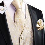 Hi-Tie Meeste Vest Siidist Paisley Lilleline Lips Taskur&auml;tik Mansetin&ouml;&ouml;bid KOMPLEKT Ametlik 3XL