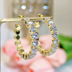 CMM Statement Ear Jewelry S&auml;delev &uuml;mmargune AAA kuupmeetrist tsirkooniumoksiidist h&otilde;bedane suur r&otilde;ngasr&otilde;ngas k&otilde;rvar&otilde;ngad naistele ballipidude kleidi aksessuaarid kuld