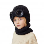 S&uuml;gistalvine lastem&uuml;ts Klaasitud Dekoor Kootud Paks Soe Pehme K&otilde;rge Elastsus T&auml;ielik kaitse K&uuml;lmakindel Unisex Talvem&uuml;tsiga peakate must