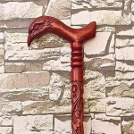 K&auml;sitsi valmistatud jalutuskepp, puidust kunstikepp, kotka graveeritud jalutuskepp, meeste ja naiste jalutuskepp, ainulaadne puidust jalutuskepp