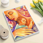 DIY teemantmaal Emadep&auml;eva ristpistes komplekt Mosaiikkunst Teemantmaal t&auml;isringi/ruudukujulise teemantv&auml;rviga kodukaunistus Round 30x40cm